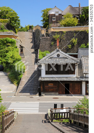 Kitsuki city castle town Shioya (Shihoya) slope and vinegar slope Kitsuki city castle town Shioya (Shihoya) slope and vinegar slope 34830703