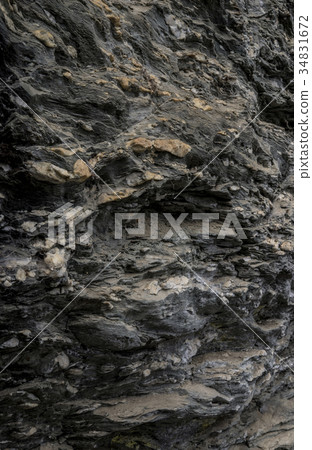 Mountain rocks closeup texture or background 34831672