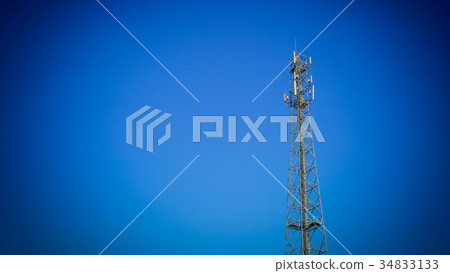 Radio Telecom tower pole. 34833133
