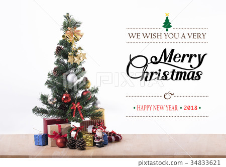 Christmas tree with decorations gift box Christmas tree with decorations gift box 34833621