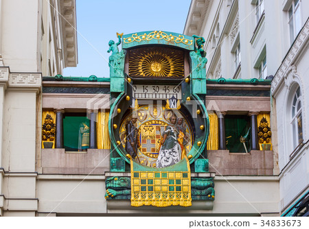 Ankeruhr Clock in Hoher Markt - Vienna Austria 34833673