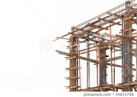 Structure of building under construction. Structure of building under construction. 34833788