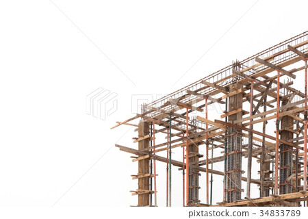 Structure of building under construction. Structure of building under construction. 34833789
