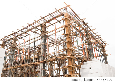 Structure of building under construction. Structure of building under construction. 34833790