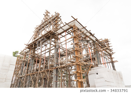 Structure of building under construction. Structure of building under construction. 34833791