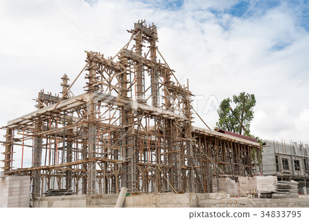 Structure of building under construction. 34833795
