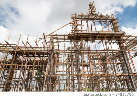 Structure of building under construction. Structure of building under construction. 34833796