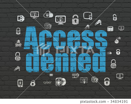 Security concept: Access Denied on wall background Security concept: Access Denied on wall background 34834191