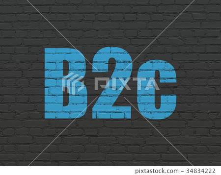 Finance concept: B2c on wall background Finance concept: B2c on wall background 34834222