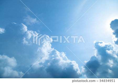 Cumulonimbus Late summer sky Autumn sky Cloud Copy space Wide copy space 34834951