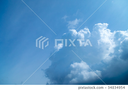 Cumulonimbus晚夏天空秋天天空雲彩拷貝空間寬拷貝空間 Cumulonimbus晚夏天空秋天天空雲彩拷貝空間寬拷貝空間 34834954