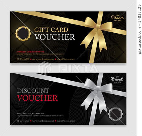 Gift voucher certificate or discount card template 34835129
