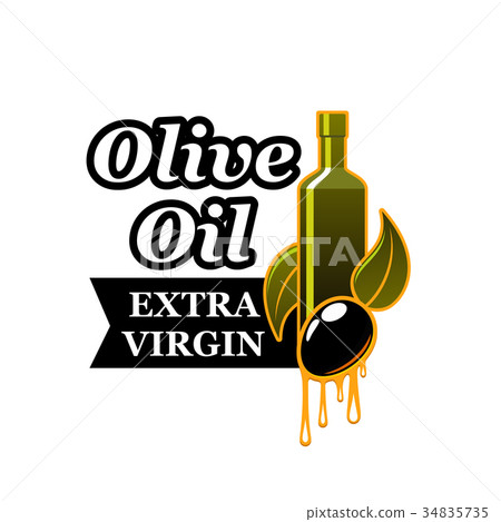Extra virgin olive oil product label vector icon Extra virgin olive oil product label vector icon 34835735