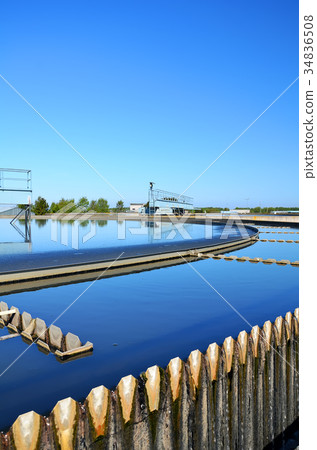 Modern urban wastewater treatment plant. 34836508