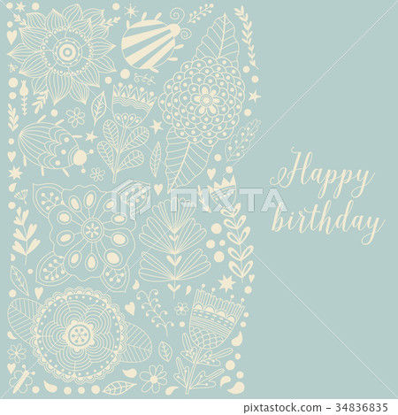 Vector Illustration made of flowers and herbs Vector Illustration made of flowers and herbs 34836835