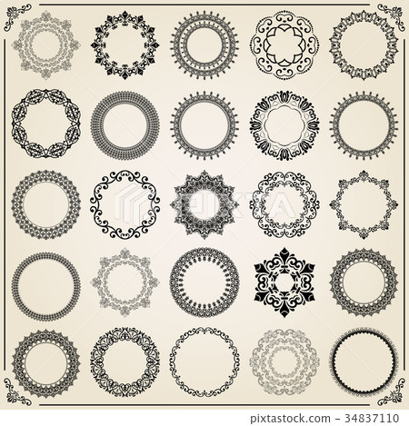 Vintage Set of Round Elements 34837110