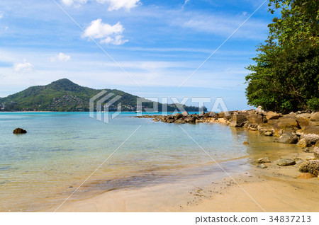Landscape of Kamala beach on Phuket in Thailand Landscape of Kamala beach on Phuket in Thailand 34837213