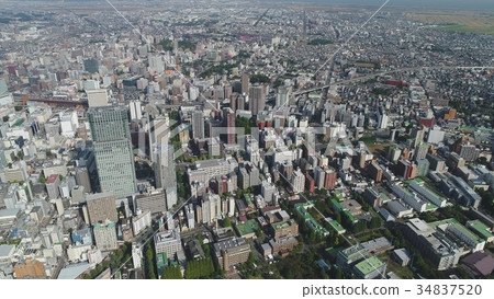 仙台站和仙台市中心鳥瞰圖 34837520