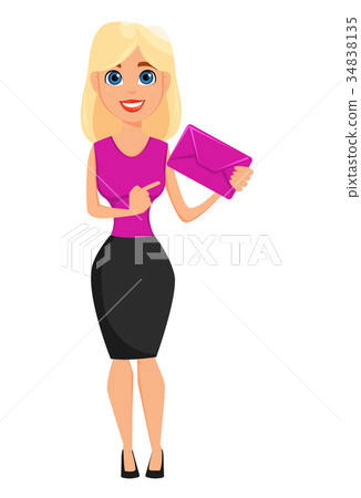 Cute blonde businesswoman 34838135