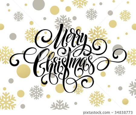 Merry Christmas handwriting script lettering 34838773