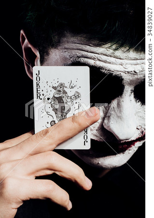 crazy joker face. Halloween 34839027