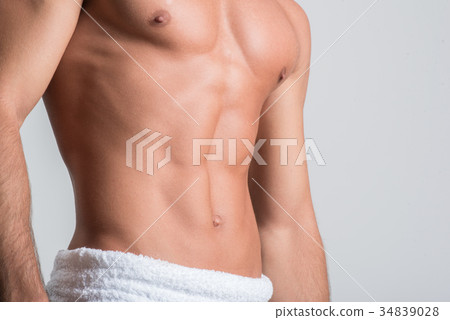 Attractive guy is demonstrating sexual body 34839028