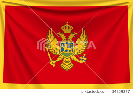 back flag montenegro 34839277