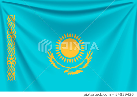 back flag kazakhstan back flag kazakhstan 34839426