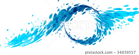 Splash wave with circle shape Splash wave with circle shape 34839557