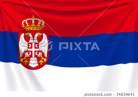 back flag serbia 34839641