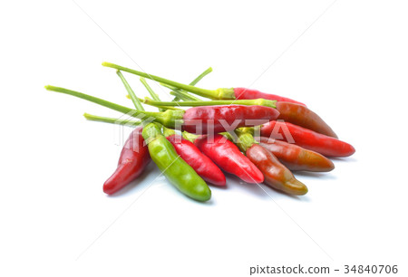 hot chili pepper on a white background hot chili pepper on a white background 34840706