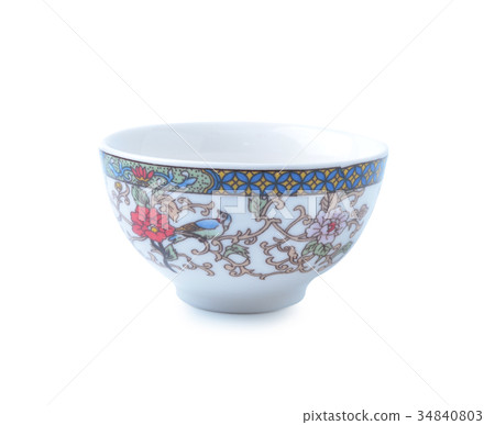 porcelain tea cup on white background porcelain tea cup on white background 34840803