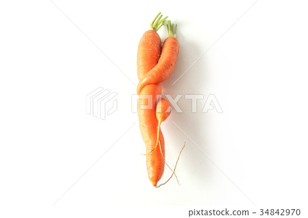 funny carrots on white background funny carrots on white background 34842970