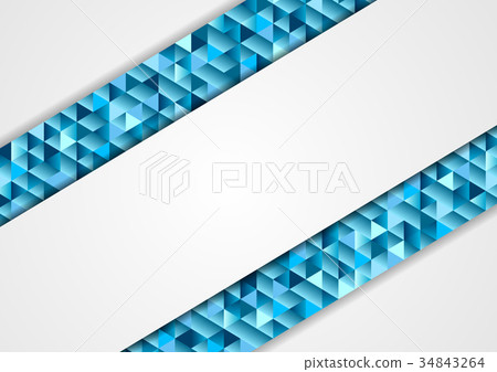 Blue abstract tech low poly corporate background - Stock Illustration ...