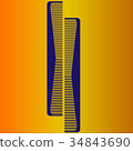 Two blue comb on a yellow background 34843690