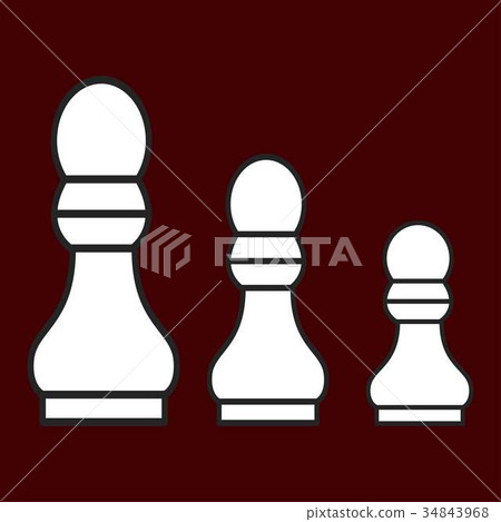 Chess figure a pawn on a brown background Chess figure a pawn on a brown background 34843968