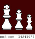 Chess figure king on a brown background 34843975