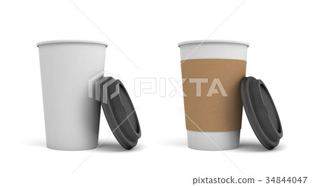 white paper coffee cups with lids