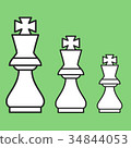 Chess figure king on a green background 34844053