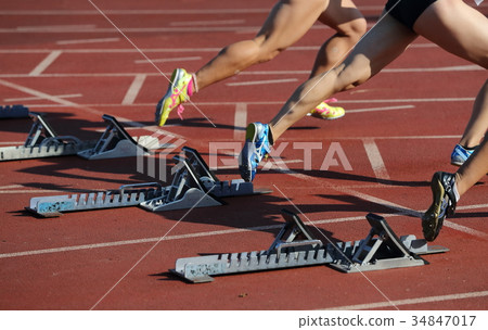 Athletics 100m start Athletics 100m start 34847017
