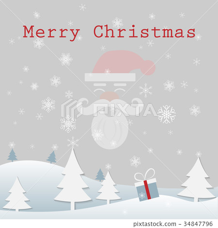 Christmas Santa Claus with snow flake, vector Christmas Santa Claus with snow flake, vector 34847796