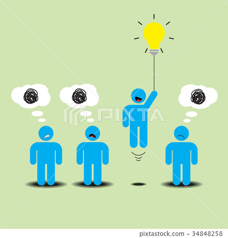 Business Creative Idea Floating Lightbulb Business Creative Idea Floating Lightbulb 34848258