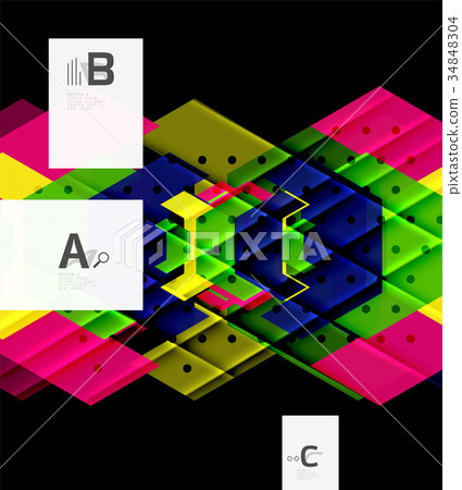 Color triangles background design 34848304