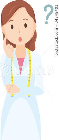 女性營養師思考的例證 - 上身 34848403