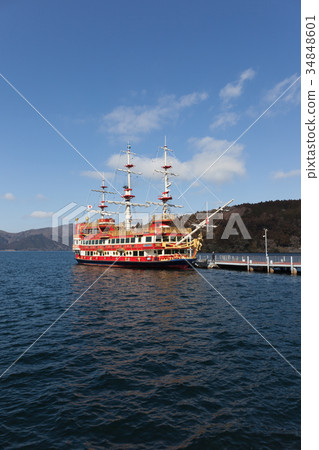 Pirate ship Royal II of Moto-Hakone Port 34848601