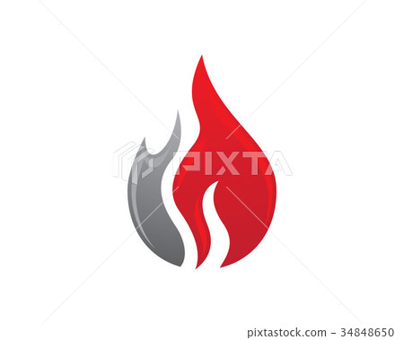Fire flame Logo Template 34848650