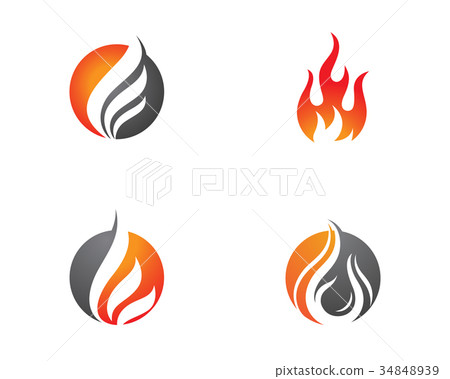 Fire flame Logo Template 34848939