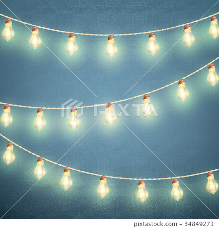 Holiday card template with Garland effect. EPS 10 Holiday card template with Garland effect. EPS 10 34849271