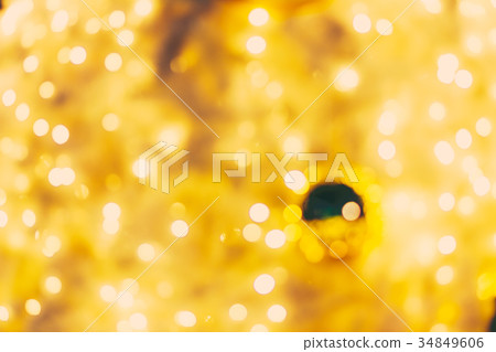 Yellow Light Bokeh for background Yellow Light Bokeh for background 34849606