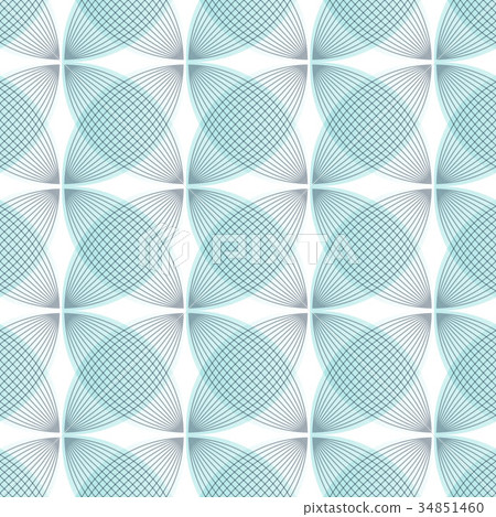 Abstract seamless blue pattern, geometric shapes 34851460